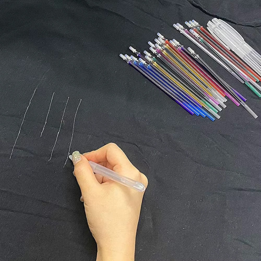 105 Stück Hochtemperatur-Stoffmarkierer zum Verschwinden als Nachfüllstifte für Patchwork, Leder und Nähwerkzeuge in Schwarz und Multicolour - Bild 2
