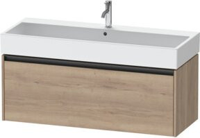 Duravit Waschtischunterschrank Ketho.2 wandhängend in Ei marmoriert, Beige/Weiß, B/T/H: 118,4 x 46 x 44 cm - Bild 1