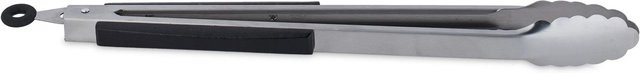 Relaxdays Grillzange aus Edelstahl und Holz in Silber und Schwarz, Länge: 42,5 cm, Breite: 4,5 cm, Tiefe: 3,5 cm - Bild 1