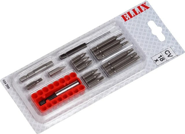 ELLIX 18-teiliges Schraub- und Bohr-Set mit HSS-Bohrern in Silber - Bild 1