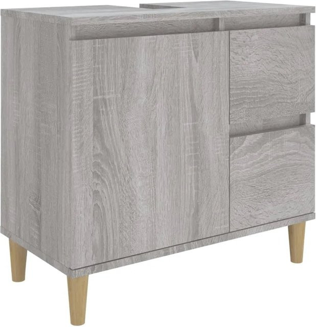 vidaXL Badschrank in Grau Sonoma aus Holzwerkstoff, B/T/H: 65 x 33 x 60 cm - Bild 1
