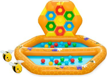 Bestway Bällebad für Kinder ab 12 Monaten, Orange und Blau, B/L: 119 x 127 cm