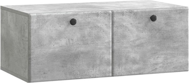 vidaXL Wandmontierter TV-Schrank in Betongrau, minimalistisches Design, B/T/H: 78,5 x 41 x 30 cm - Bild 1