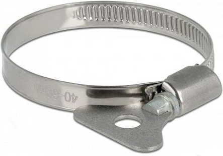Delock 19581 Schlauchschellen aus Edelstahl in Silber, Bündel-Ø min. 40 mm, Bündel-Ø max. 60 mm, 10 Stück - Bild 1