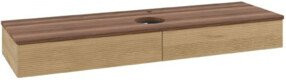 V&B Waschtischunterschrank Antao mit Frontstruktur, Farbe: Honig Eiche, B/T: 160 x 50 cm, Wandhängend - Bild 1