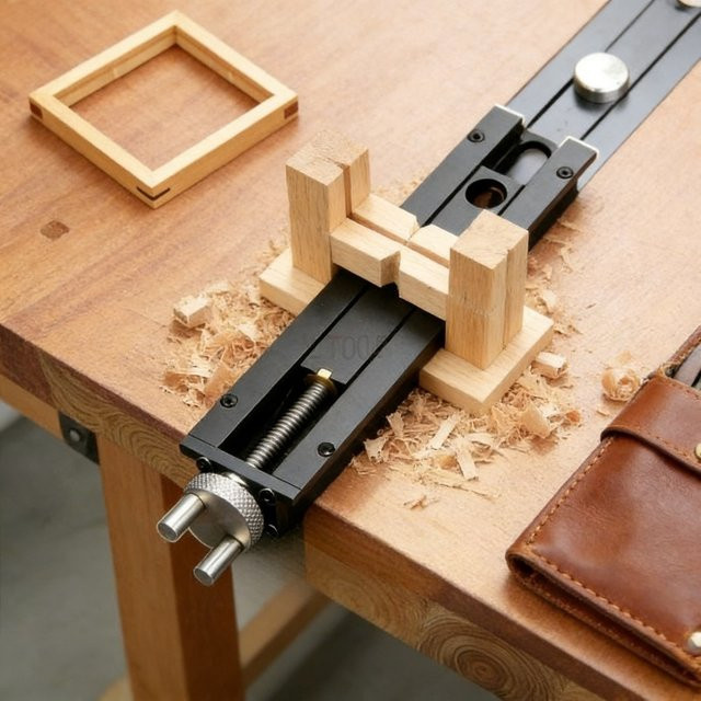 LTOOLS Präzisions-Schraubstock aus Aluminiumlegierung für die Holzbearbeitung, Schwarz, 20mm Loch - Bild 1