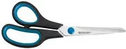 Westcott Universalschere Easy Grip gebogen für Linkshänder aus Edelstahl in Schwarz und Blau, Länge: 20,1 cm - Bild 1