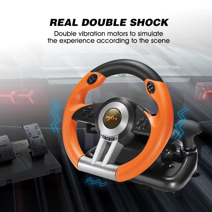 PXN V3 Pro Gaming-Lenkrad in Orange für PC, PS3, PS4, Xbox One, Xbox Series X/S und Nintendo Switch - Bild 4