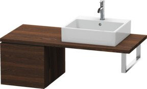 Duravit L-Cube Unterschrank in Nussbaum gebürstet mit einem Auszug, Breite: 42 cm, Tiefe: 54,7 cm, Höhe: 40 cm - Bild 1