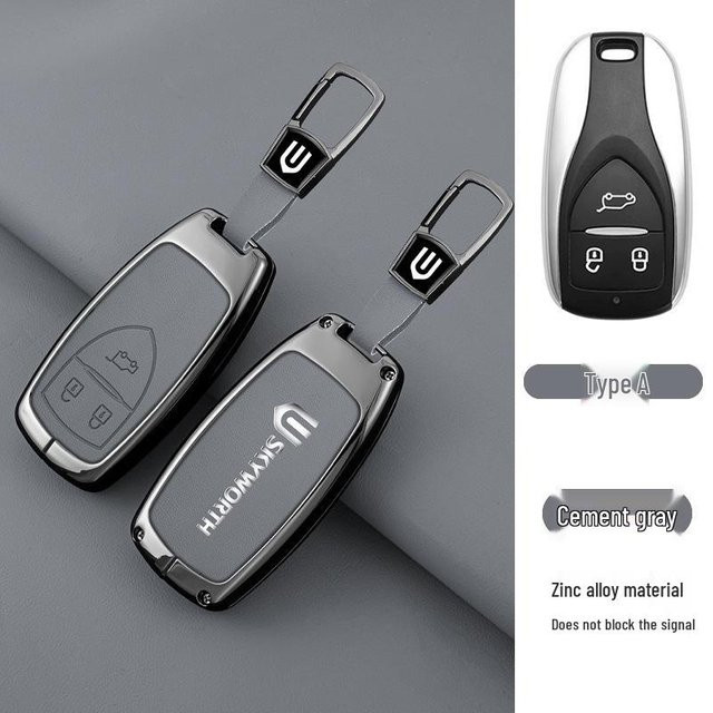 Premium Autoschlüsselhülle für Skyworth EV6 Tianmei ET5 Dayun Yuehu M1 von GearUp AutoMoto in Grau - Bild 1