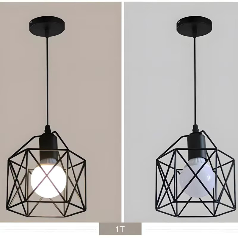 TRAZOS Industrielle LED-Pendelleuchte aus Metall mit E27-Sockel in Gold/Messing für Küche und Flur - Bild 3