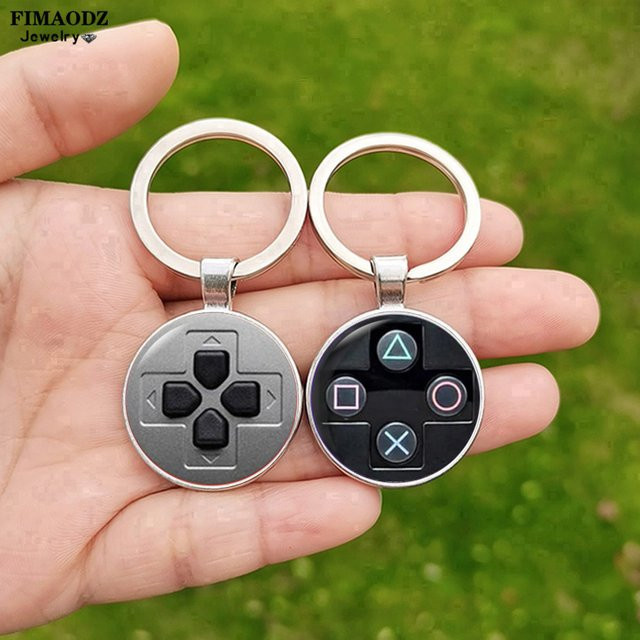 FIMAODZ Schlüsselanhänger Game-Controller, Glas-Cabochon, Unisex - Bild 1