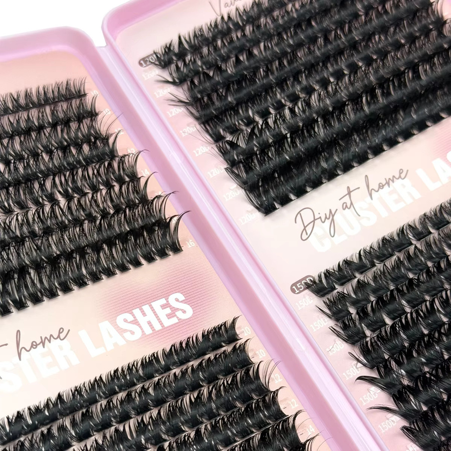 Einzelne Wimpern Cluster D Curl Mix, Black, Natürlich, Unisex - Bild 6