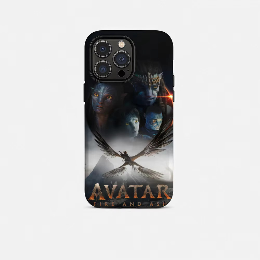 A-Avatar Fire and Ash Handyhülle für iPhone 17 16 15 14 13 12 Pro Max Plus in White Multicolour mit glänzender HD-Doppelschicht-Flüssighartschale - Bild 6