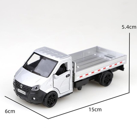 Linyi toy car Legierter Rückzieher-Dreitürer-LKW, 1:34, Grau, Metall, ab 14 Jahren