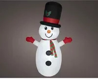 LUMINEO Aufblasbare Dekorationsfigur mit 3 LEDs in Multicolor und Weiß - Bild 1