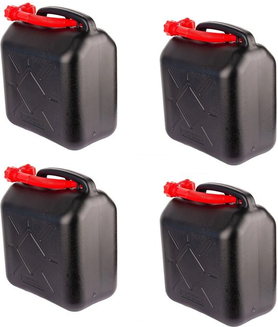 BigDean Benzinkanister mit flexiblem Ausgießer, 20 l, Schwarz-Rot - Bild 1