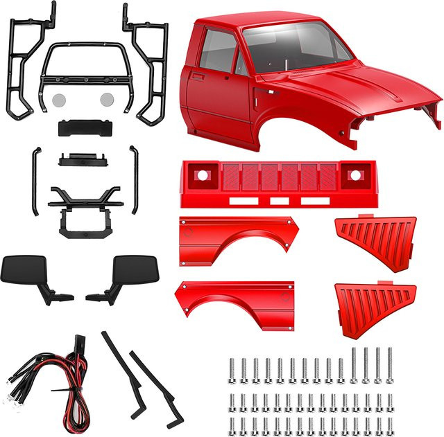 FACSNY Pickup Hard Body Shell mit Bettgestell, 1:24, Zubehör, Grün, Kunststoff - Bild 1
