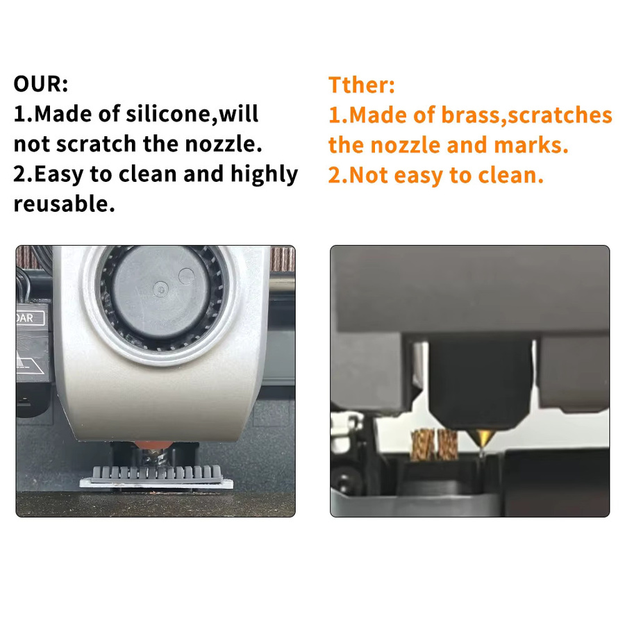 Creality Silikon Pinsel Düsenreiniger für K1 K1C K1MAX 3D Drucker - Bild 3