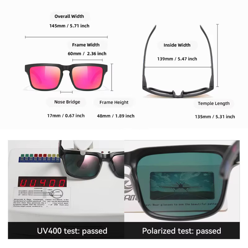 KDEAM Sonnenbrille, Vollrand, Kunststoff, Unisex - Bild 2
