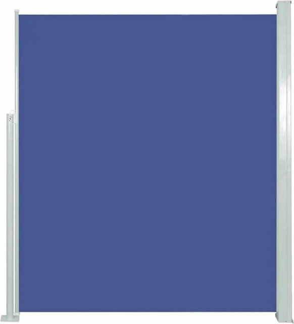 Furnicato Ausziehbare Seitenmarkise Blau mit automatischer Rückrollfunktion aus Polyester, Höhe: 160 cm, Breite: 500 cm - Bild 1