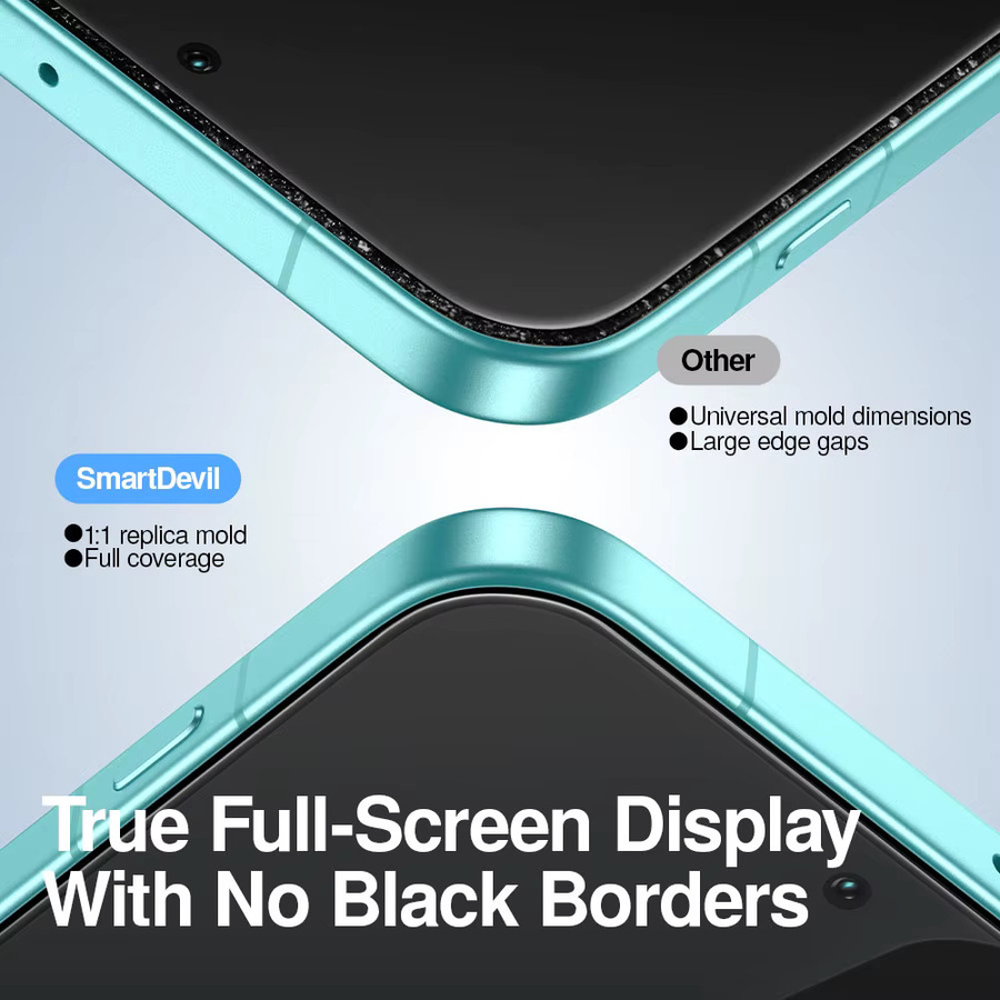 SmartDevil Staubfreier Displayschutz für OPPO Find X9s Pro und Find X9 Ultra, HD-Hartglasfolie, Transparent - Bild 4