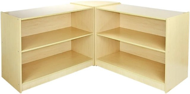 Monstershop Zodiac Ladentheke und Verkaufstheke aus Holz und Glas in Ahorn Beige B/T/H: 132,5 x 90,0 x 60,0 cm - Bild 1