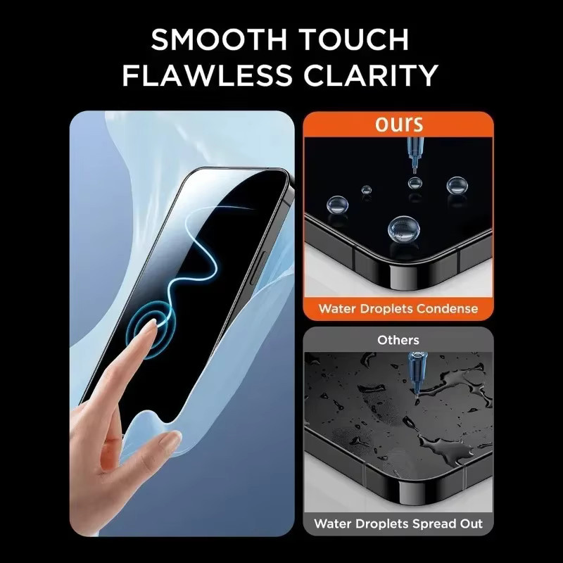 2 Stück Sichtschutzfolie aus gehärtetem Glas für Apple iPhone 17 16 15 14 13 12 11 Pro Max und 16 Plus 16e, Anti-Spy, transparent - Bild 4