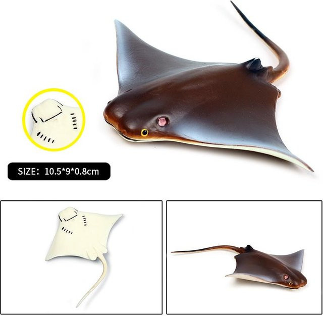 Oenux Meerestiere Rochen Teufelsrochen Mantarochen Spielfiguren 10-teiliges Set - Bild 1