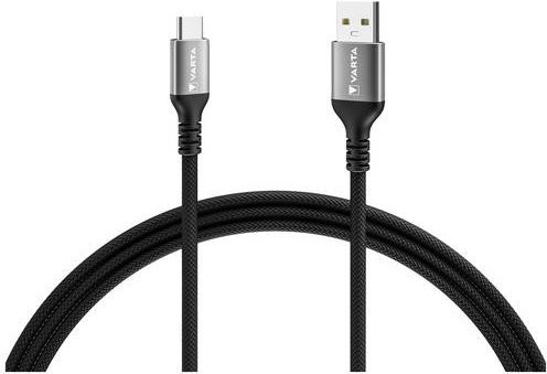 Varta USB-A auf USB-C Kabel in Schwarz, Länge: 2,00 m - Bild 1