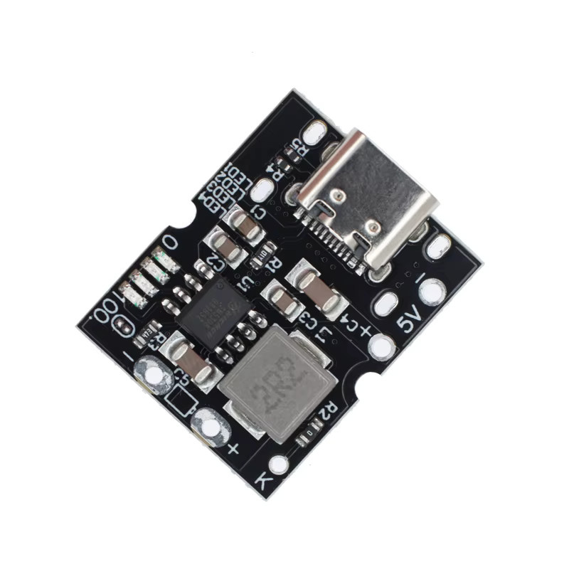 SAMIORE ROBOT USB Typ-C Boost Converter Step-Up Power Modul mit LED Display für Lithium-Batterie Ladegeräte, Schwarz - Bild 2