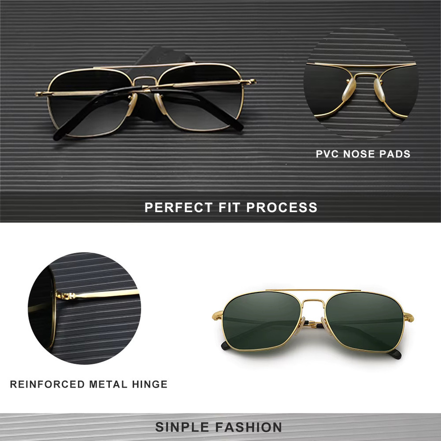 KINGSEVEN Sonnenbrille Square, Metall, Vollrand, Unisex, polarisiert - Bild 3