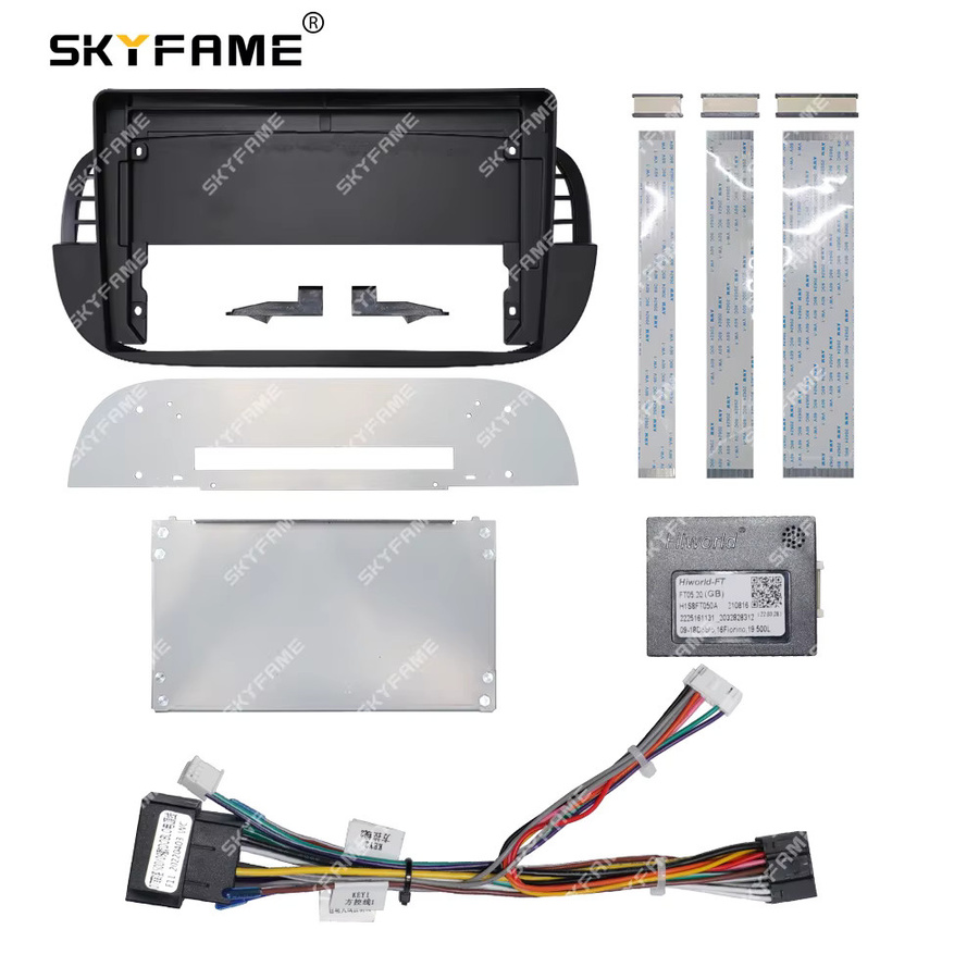 SKYFAME Auto-Rahmenadapter mit Canbus Box DDCoder für Android Radio in den Größen 9, 12.3 und 10.33 Zoll für Fiat 500 - Bild 2