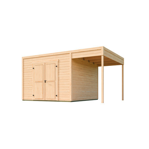WEKA Gartenhaus Batu in Naturfarben Braun, B/L: 450 x 600 cm - Bild 2