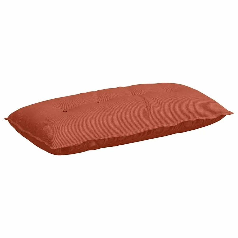 vidaXL Rückenkissen aus Cordstoff in Rot-Orange, B x H: 100 x 50 cm - Bild 2