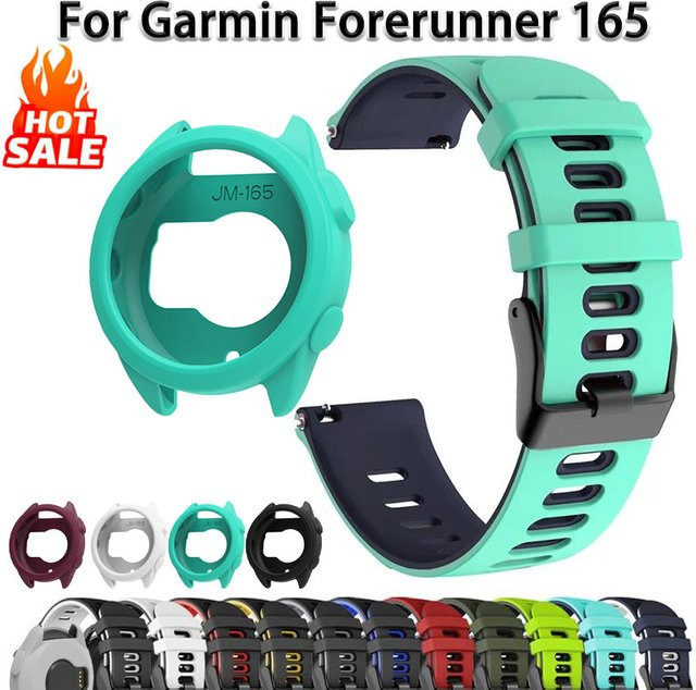 FancyWrist Uhrenarmband und Schutzhülle, Silikon, Weiß, Unisex, Garmin Forerunner 165 - Bild 1