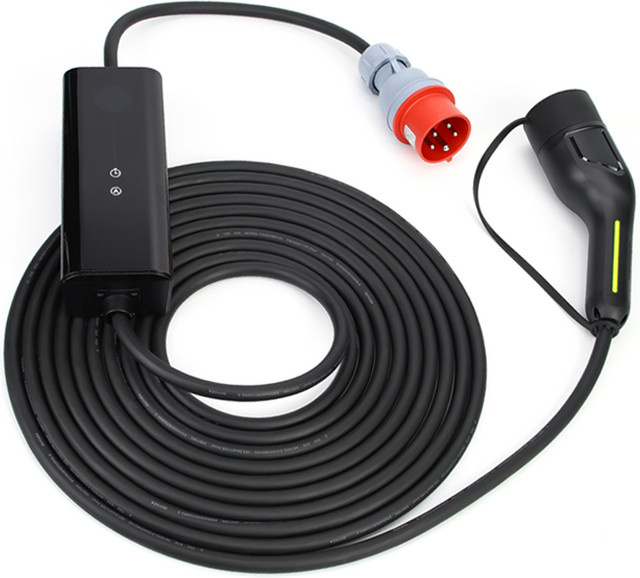 ANDAIIC Tragbares Typ2 EV Ladegerät 11kW 16A 3 Phasen mit CEE-Stecker in Schwarz - Bild 1