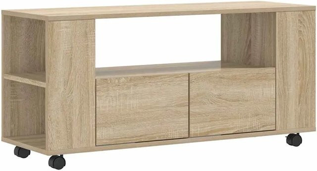 vidaXL TV-Schrank aus Holzwerkstoff in Sonoma-Eiche, Farbe: Braun, B/T/H: 102 x 34,5 x 43 cm - Bild 1