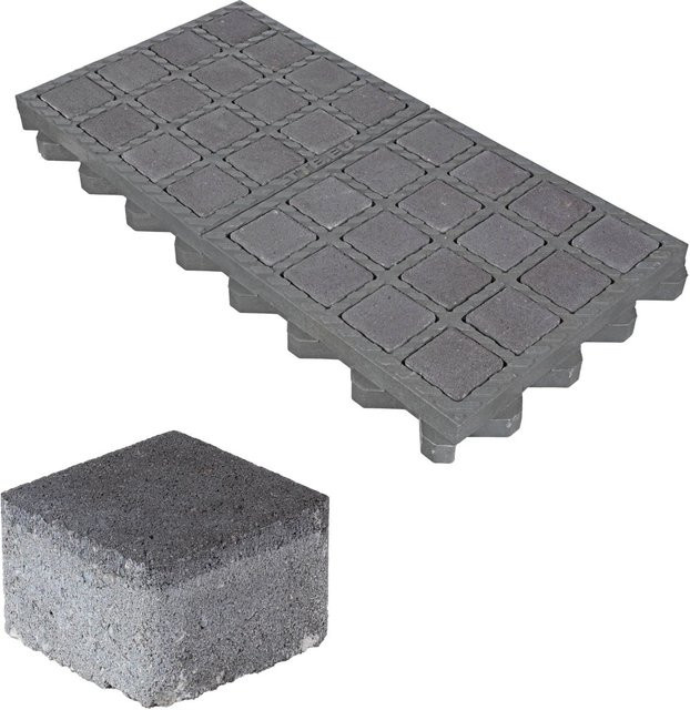 Hübner-Lee Drainpflaster Füllstein Anthrazit B/T/H: 7,4 x 7,4 x 4,9 cm - Bild 1