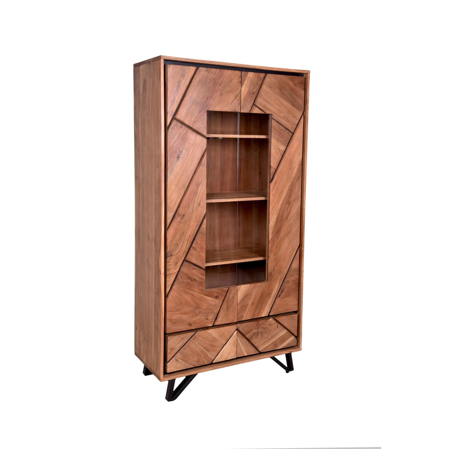 DELUKE Schrank EBBA aus Akazienholz in Akazienbraun, B/T/H: 180 x 40 x 90 cm - Bild 2