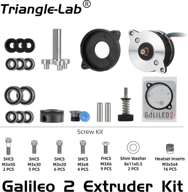 Trianglelab REVC LDO Galileo 2 Direktantriebsextruder mit 9:1 Zahnverhältnis für VORON Stealthburner und Afterburner, Schwarz - Bild 1