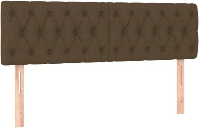 vidaXL LED Kopfteil Dunkelbraun mit USB-Ladeport und integrierter Beleuchtung, Breite: 160 cm, Tiefe: 7 cm, Höhe: 78-88 cm - Bild 1