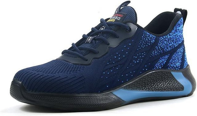 Leichte Arbeitssicherheitsschuhe aus Leder mit Stahlkappe und Zealous Sole in Blau, Größe 47 - Bild 1