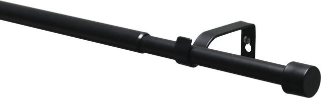Gardinia Gardinenstangen-Set Kos aus Metall, ausziehbar 120-210 cm, Schwarz-Matt - Bild 1