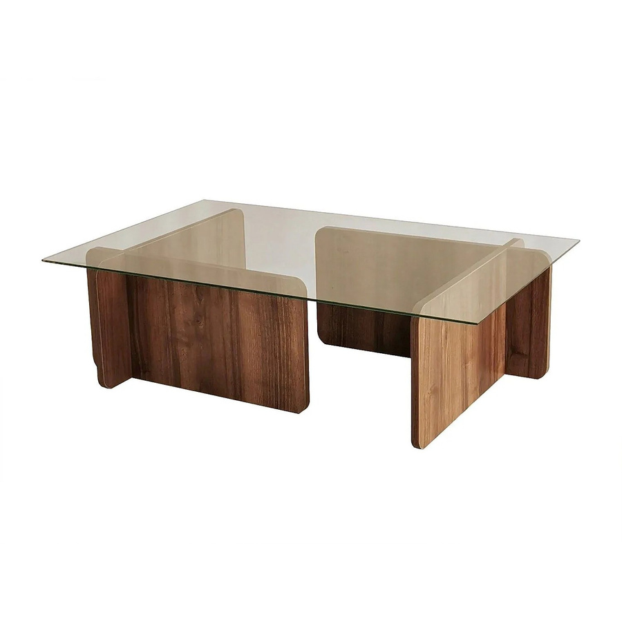Couchtisch Azra von Vente-unique in Transparent mit Sicherheitsglas, rechteckig, Breite: 105 cm - Bild 2