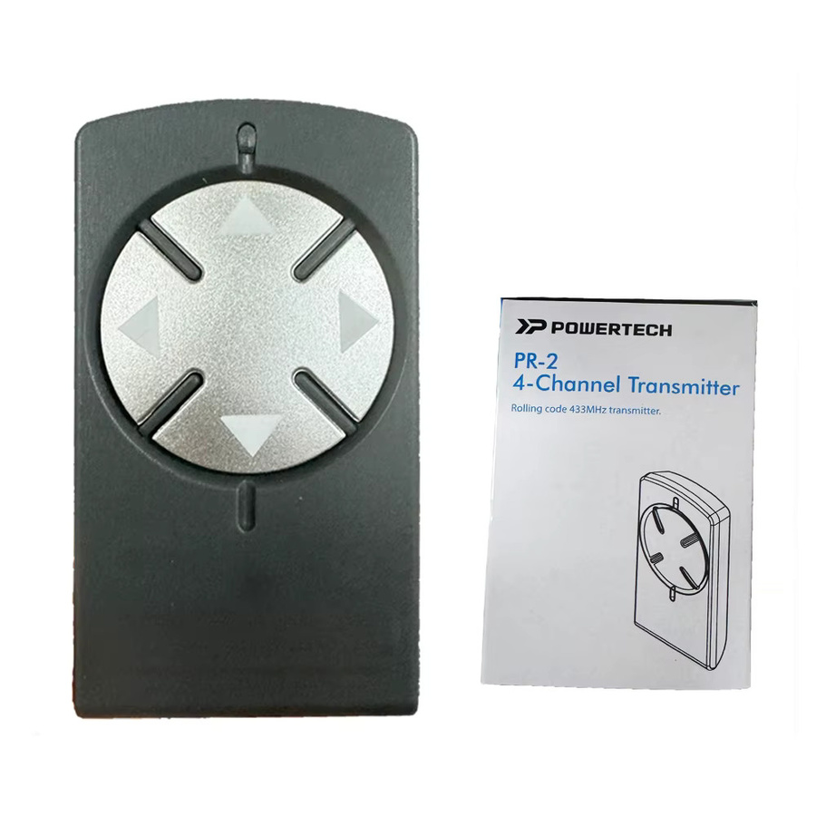 Powertech Fernbedienung PR1 PR2 PR4 R2 Schwarz 433,92 MHz Rolling Code 4-Kanal-Sender für Garagentoröffner - Bild 3