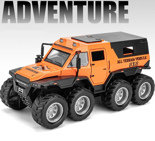 Linyi toy car Schamanen 8x8 Miniatur Spielzeugauto, Metall Druckguss, 1:32, mit Licht und Sound, ab 14 Jahren - Bild 1