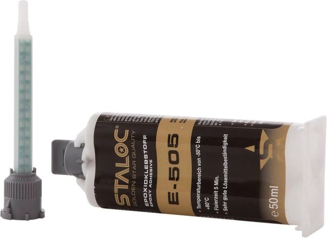 Staloc Epoxidklebstoff E-505 Transparent 50 ml mit Mischer, lösungsmittelfreier Synthetikharz-Kleber - Bild 1