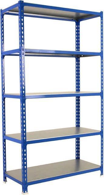 PROREGAL Schwerlastregal Big Metal Shark, Blau-Verzinkt, H x B x T: 200 x 120 x 30 cm, Fachlast 200 kg - Bild 1