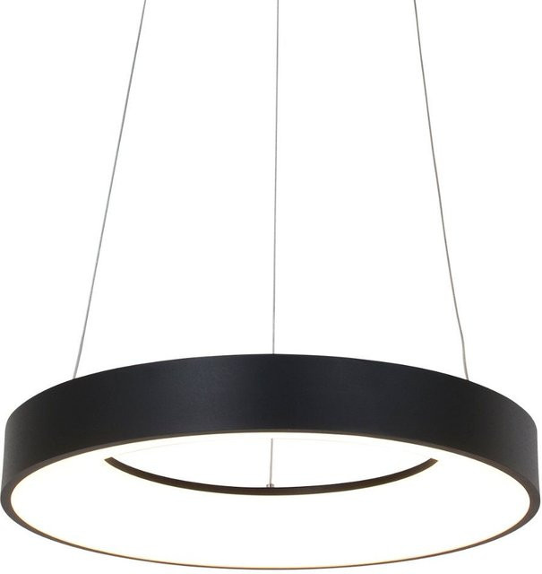 Steinhauer Ringlede LED-Pendelleuchte in Schwarz, dimmbar und höhenverstellbar, warmweißes Licht (2700K) - Bild 1